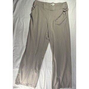 Max Studio Women's Khaki Wide Leg Trousers Business Casual Slacks Size XL